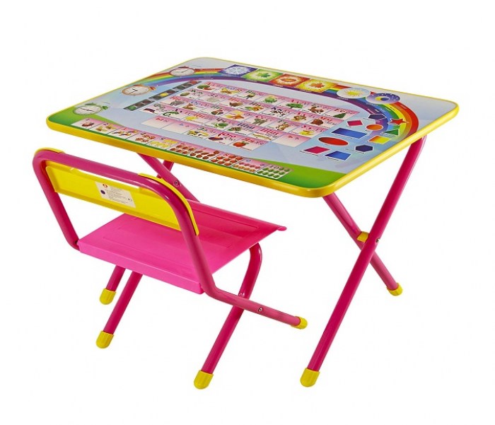 стол+стул розовый